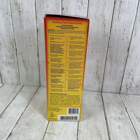Cara Heating Pad with Select Heat Moist/ Dry - Brand New - Picture 5 of 5